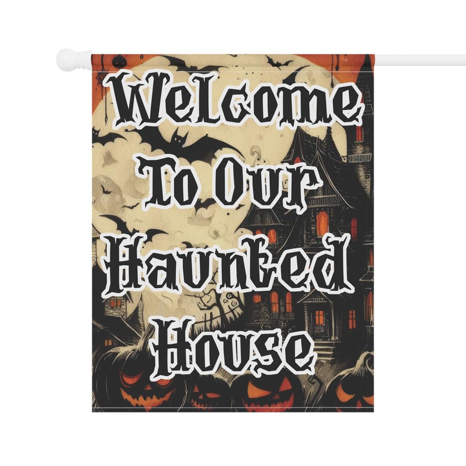 Garden & House Banner, Haunted House Garden and House Banner