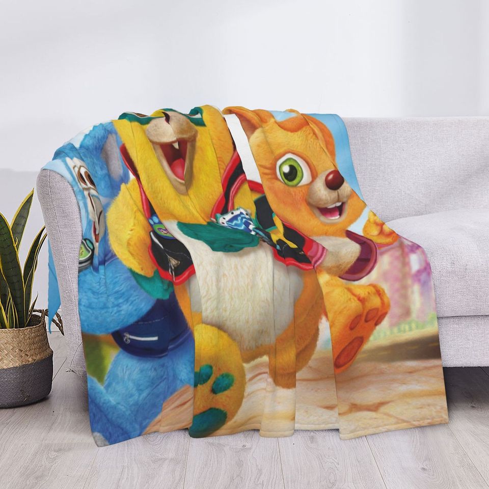 Disney Special Agent Oso Custom Name Soft Flannel Blanket Throw All Seasons Sofa Warm Blankets