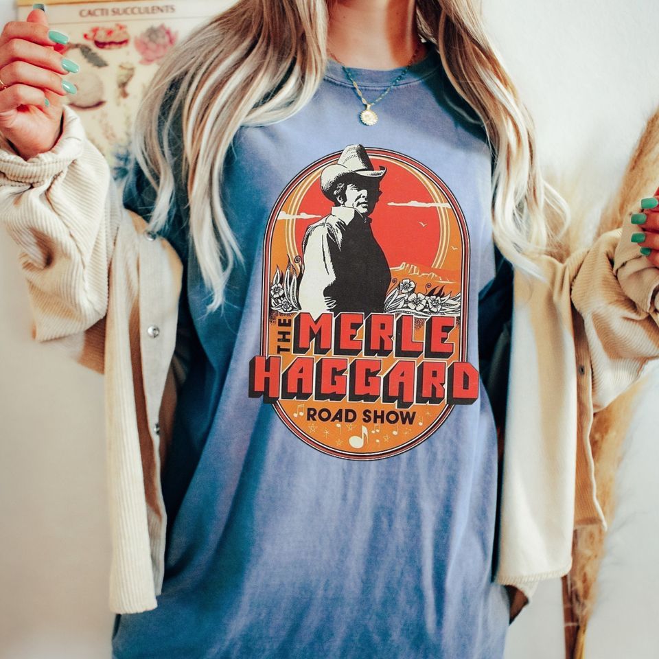 Merle Haggard Vintage Style Tee, Retro country Music Tee