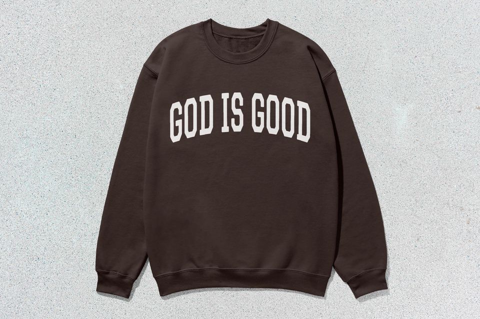 God Is Good Sweatshirt Collegiate Crewneck Sweater Unisex