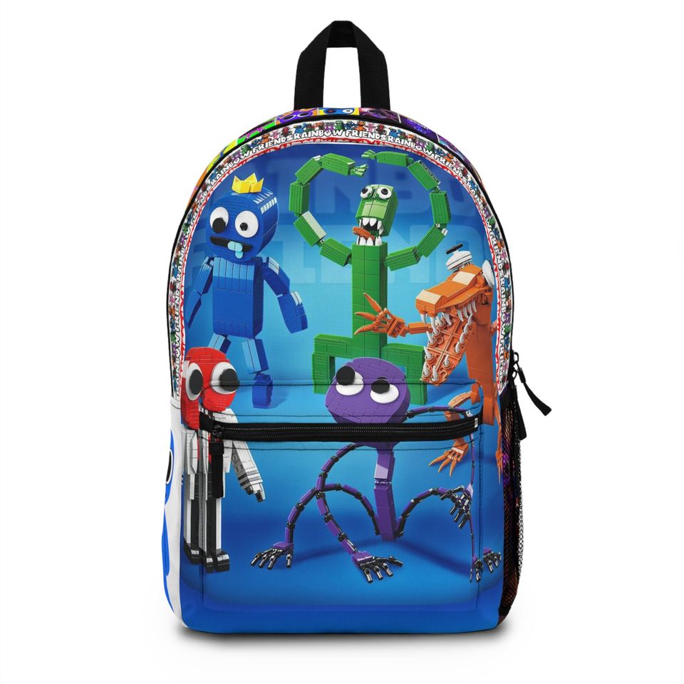 Rainbow friends Backpack, kids Backpack, all Rainbow Friends character Backpack, Back to School Backpack, School Bag