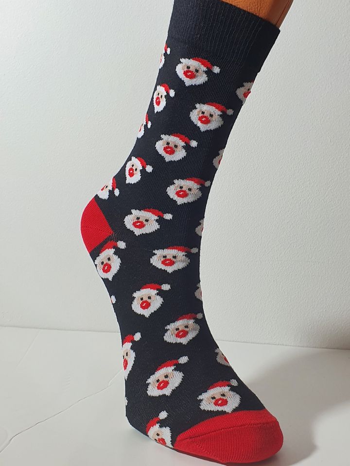 Christmas Socks 1 Pair Funny Designs Size 3 - 8 (Eur 36 - 42)
