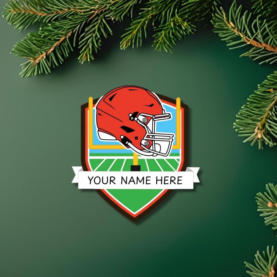 Cleveland Browns Personalized Shield Ornament