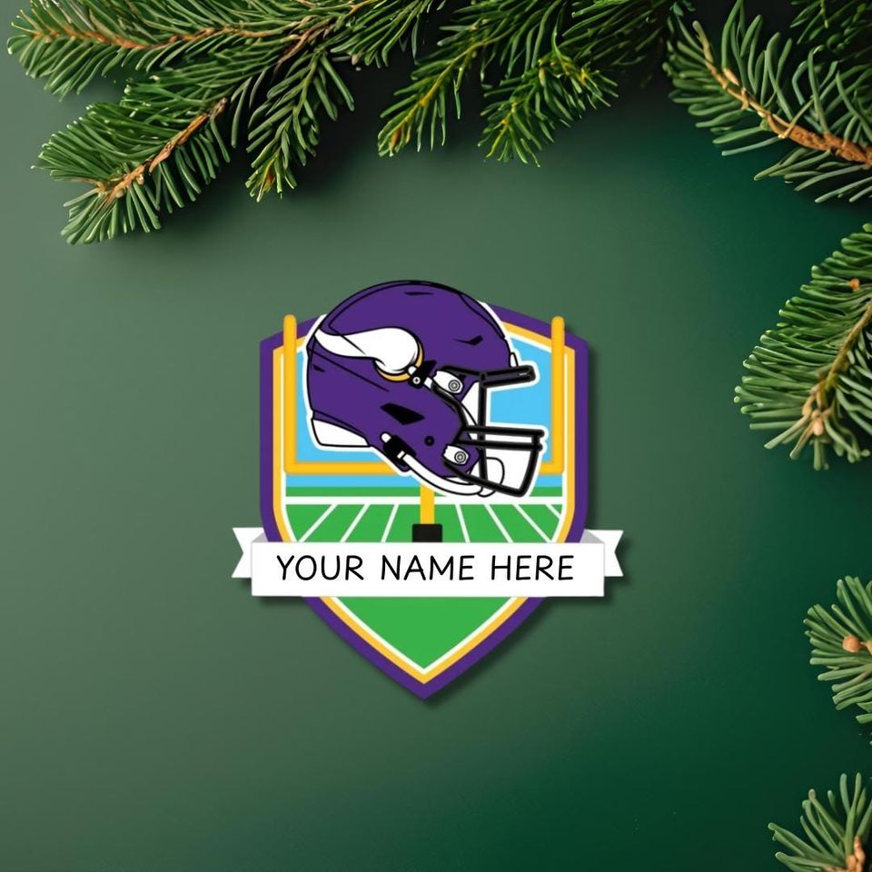 Minnesota Vikings Personalized Shield Ornament