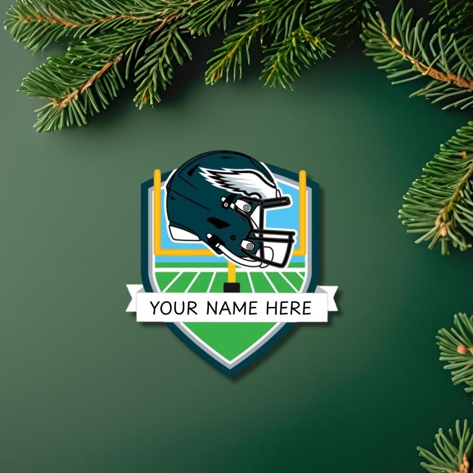 Philadelphia Eagles Personalized Shield Ornament