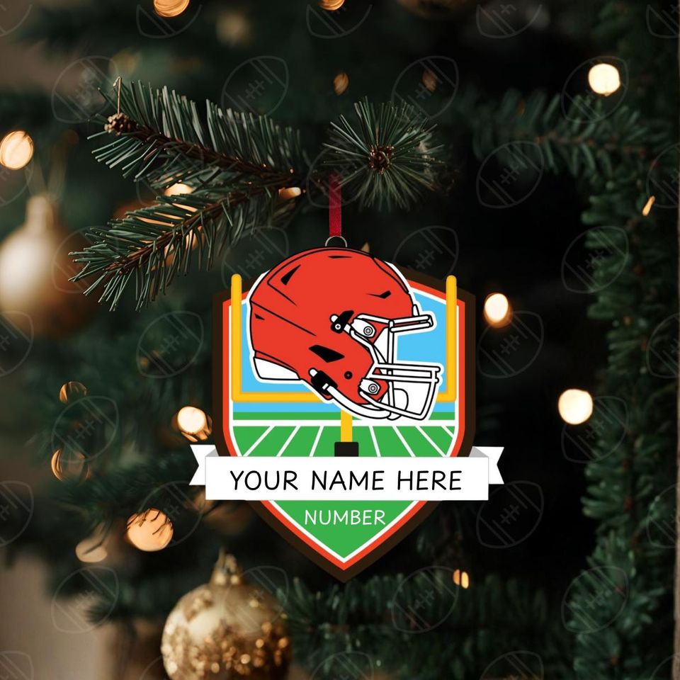 Cleveland Browns Personalized Shield Ornament