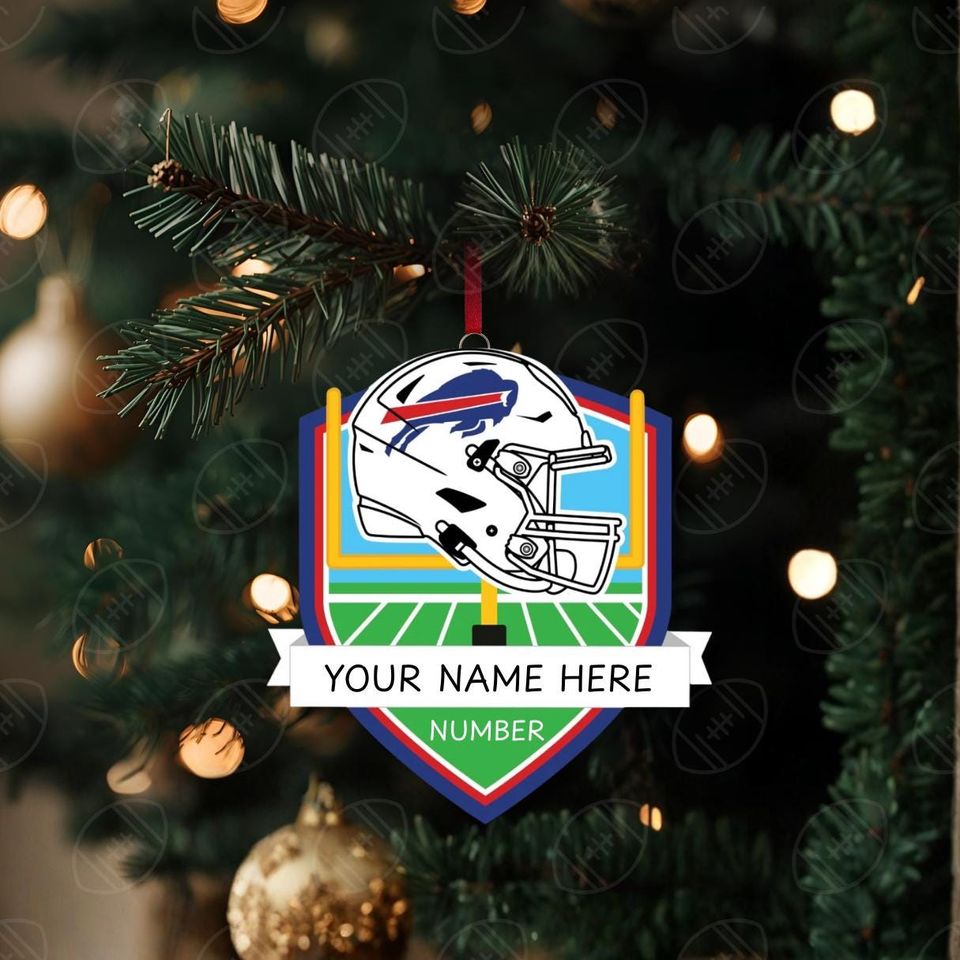 Buffalo Bills Personalized Shield Ornament