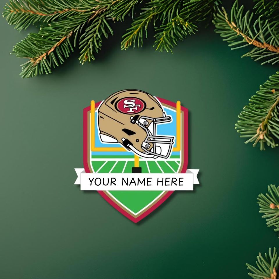 San Francisco 49ers Personalized Shield Ornament