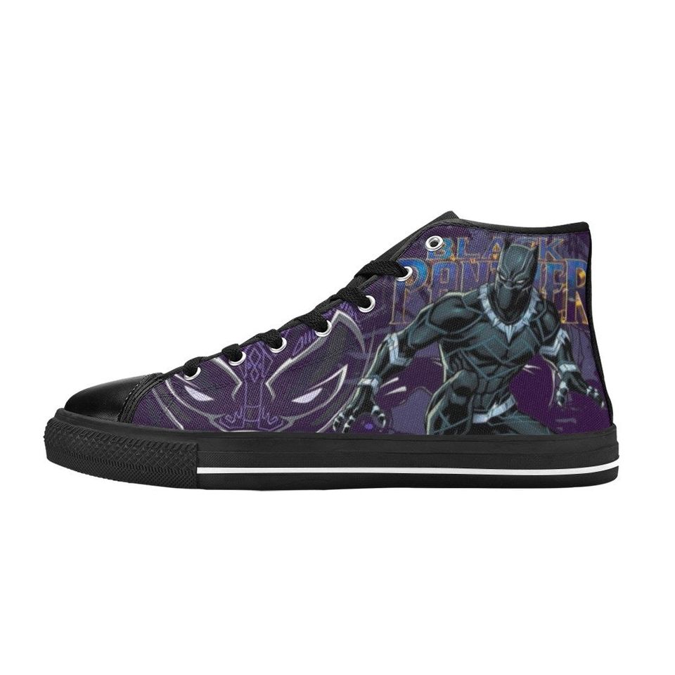Black Panther Canvas High Top Sneakers, Black Panther Shoes