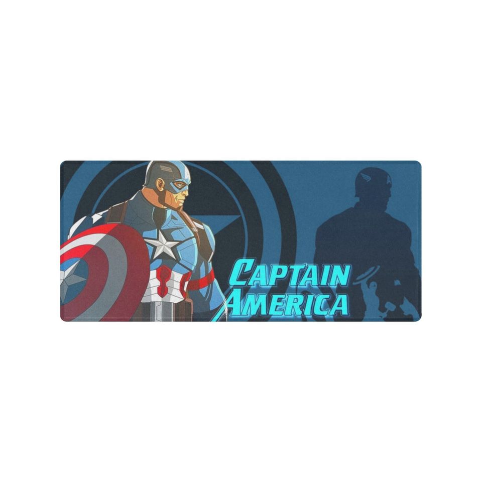 Captain America Desk Mat Suitable for Gamers, Content Creators, and Others