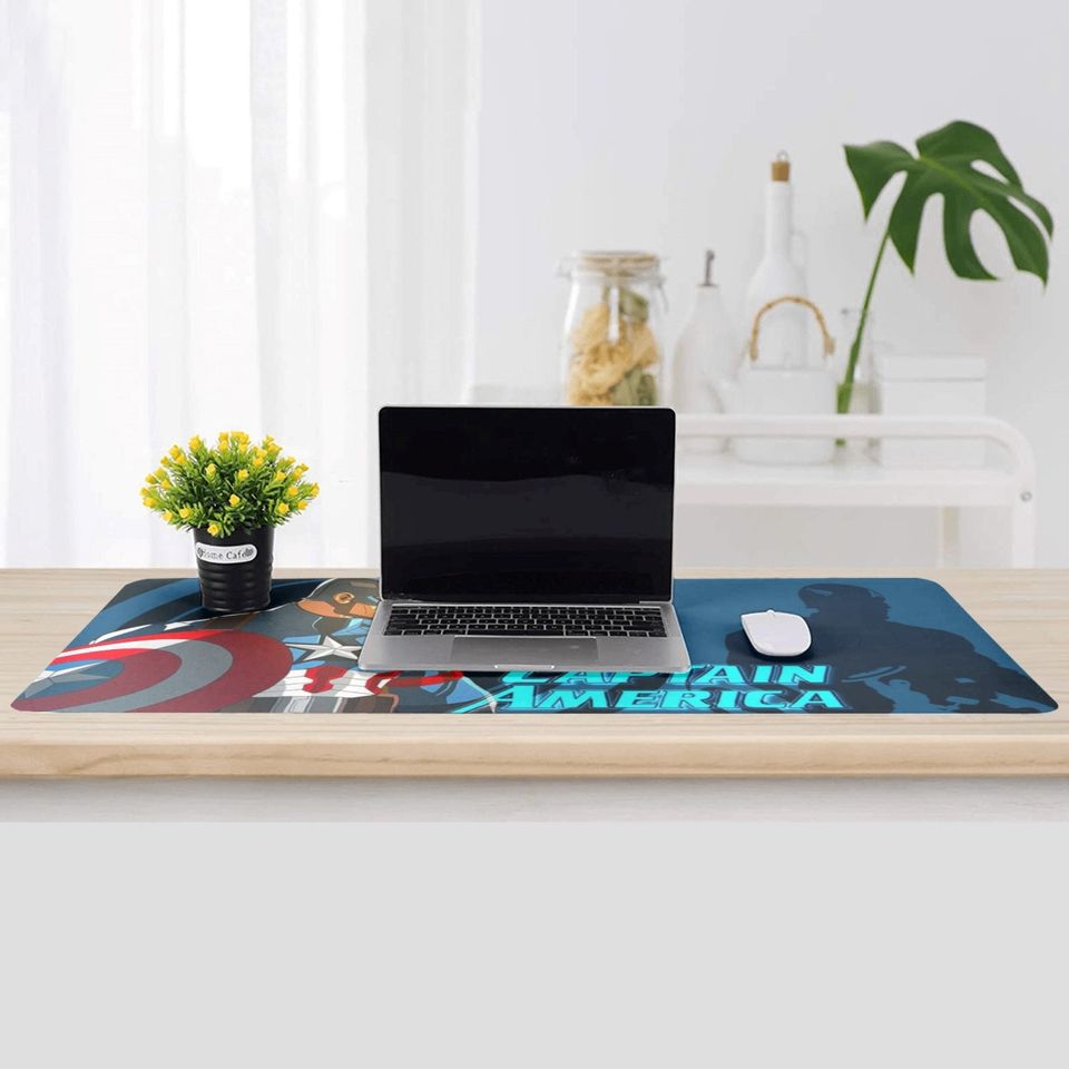 Captain America Desk Mat Suitable for Gamers, Content Creators, and Others