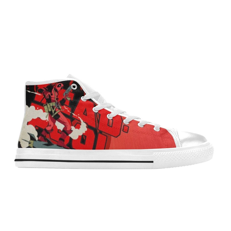 Deadpool Shoes, Deadpool Hero High Top Sneakers