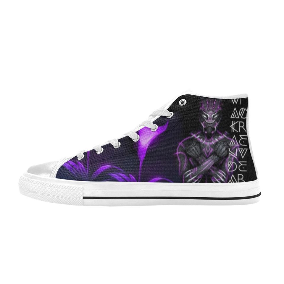 Black Panther High Top Sneakers, Black Panther Hero Shoes For Men