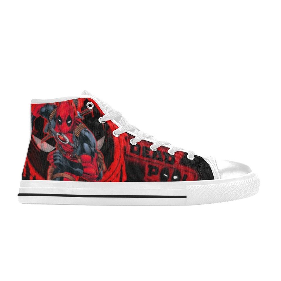 Deadpool High Top Sneakers, Deadpool Shoes
