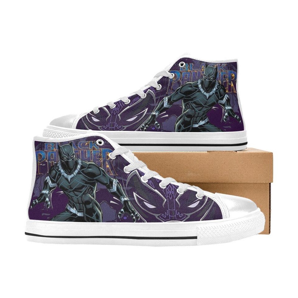 Black Panther Canvas High Top Sneakers, Black Panther Shoes