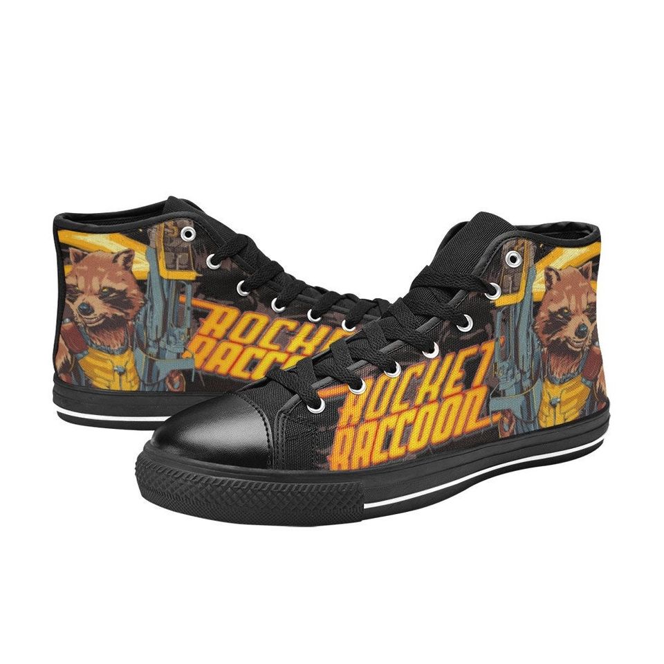 Rocket & Groot Disney Men's High Top Sneakers