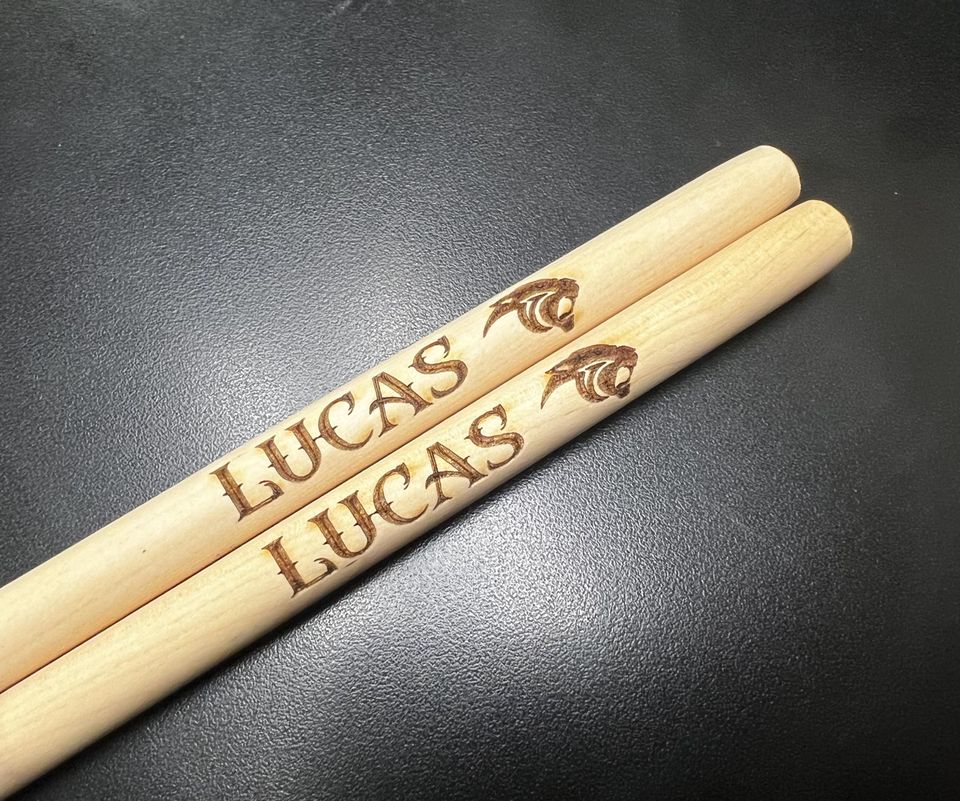 Personalized Engraved Drum Sticks Set