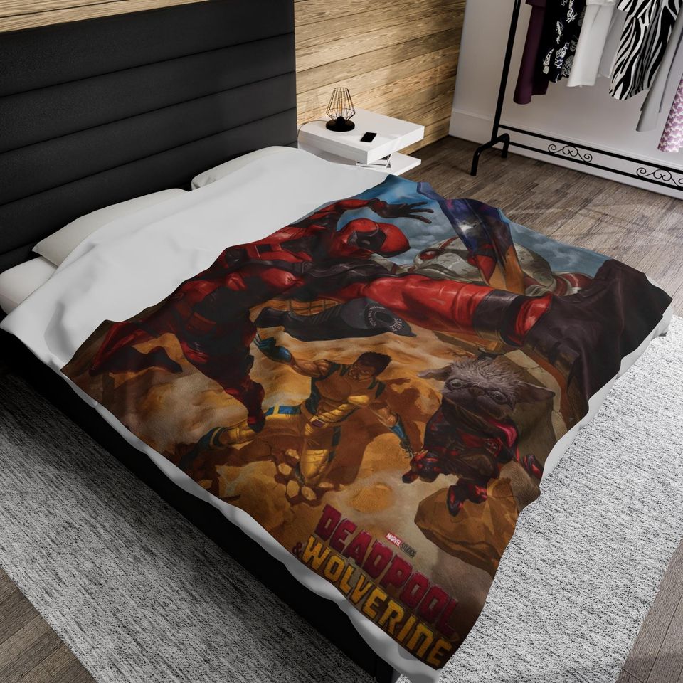Deadpool and Wolverine Plush Blanket