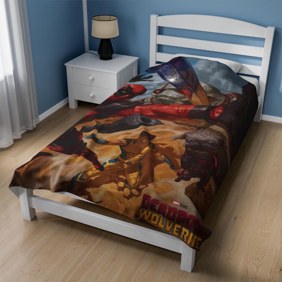 Deadpool and Wolverine Plush Blanket