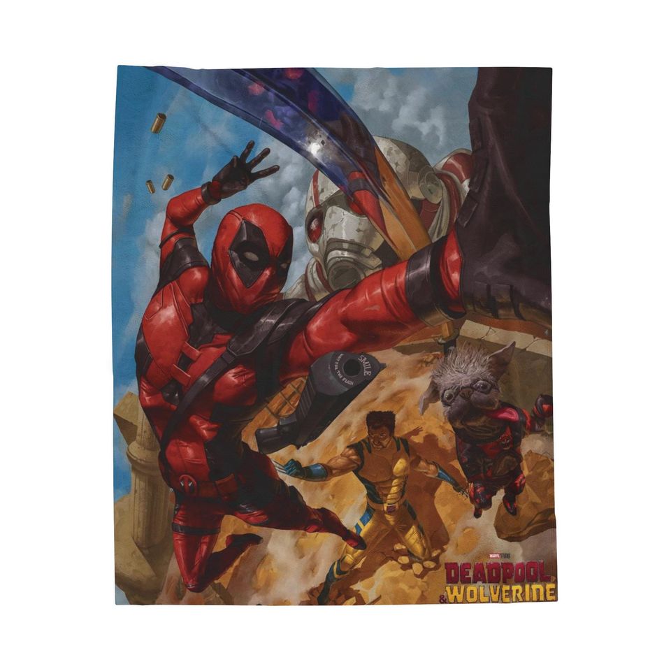 Deadpool and Wolverine Plush Blanket
