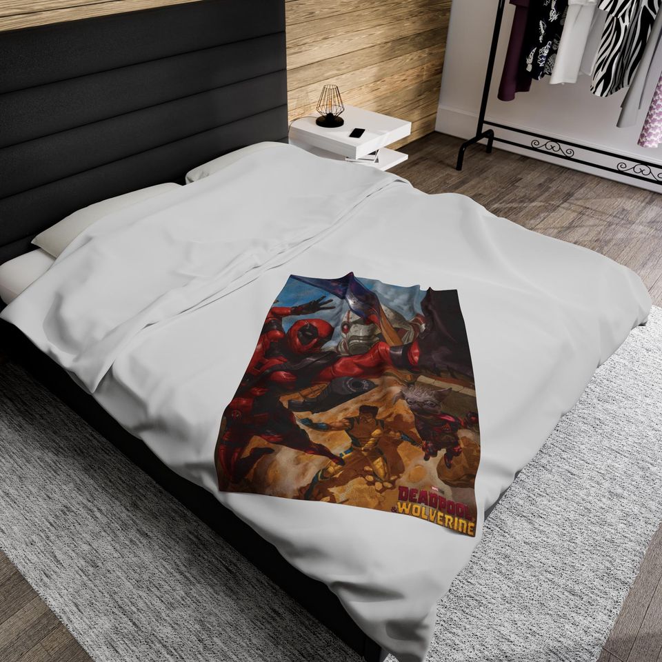 Deadpool and Wolverine Plush Blanket