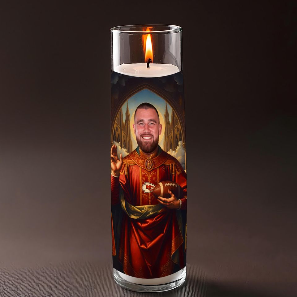 Saint Travis Kelce Celebrity Prayer Candle