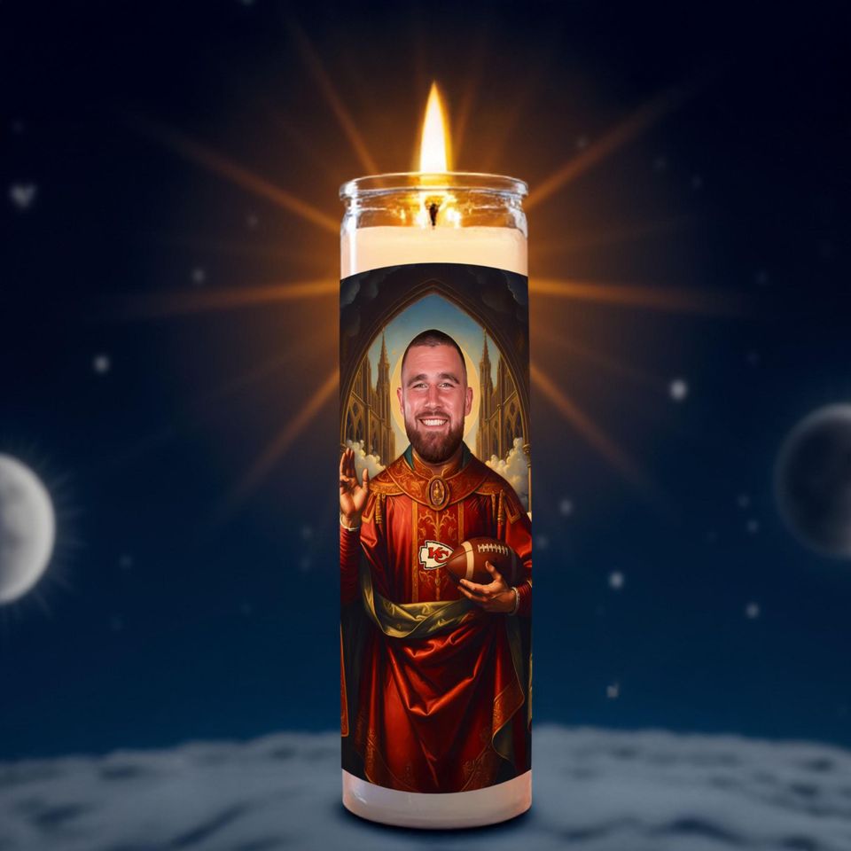 Saint Travis Kelce Celebrity Prayer Candle
