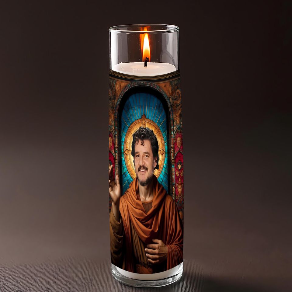 Saint Pedro Pascal Celebrity Prayer Candle