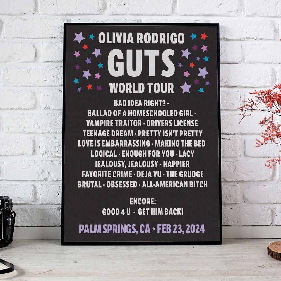 Custom Olivia Rodrigo Guts World Tour, Digital Print, Poster