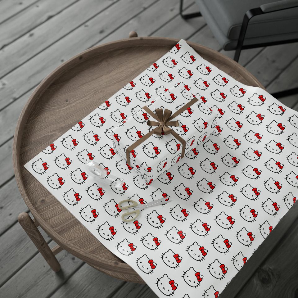 Hello Kitty Wrapping Paper Roll, Birthday Gift Wrap, Hello Kitty Gift Wrap, Wrapping Paper Roll