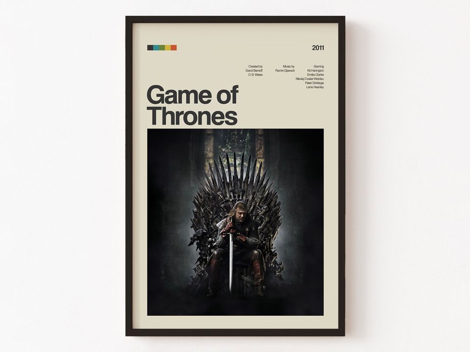 Game of Thrones Poster Print, Tv Show Poster