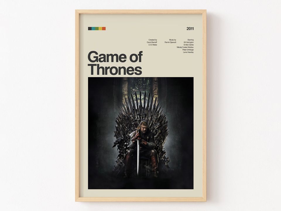 Game of Thrones Poster Print, Tv Show Poster