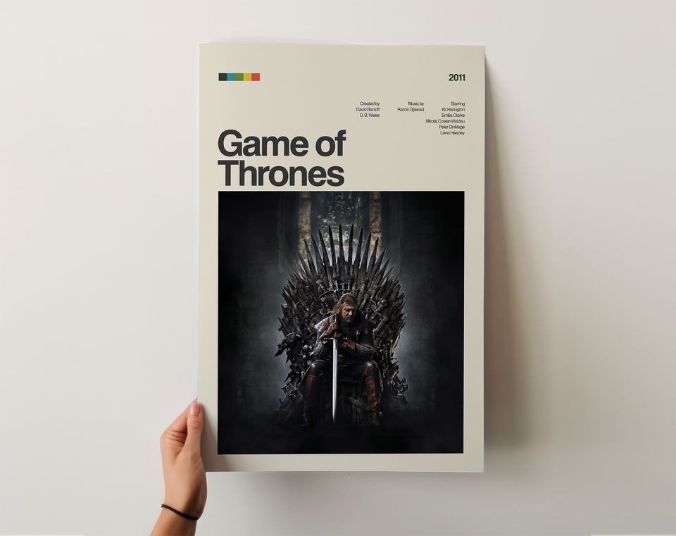 Game of Thrones Poster Print, Tv Show Poster