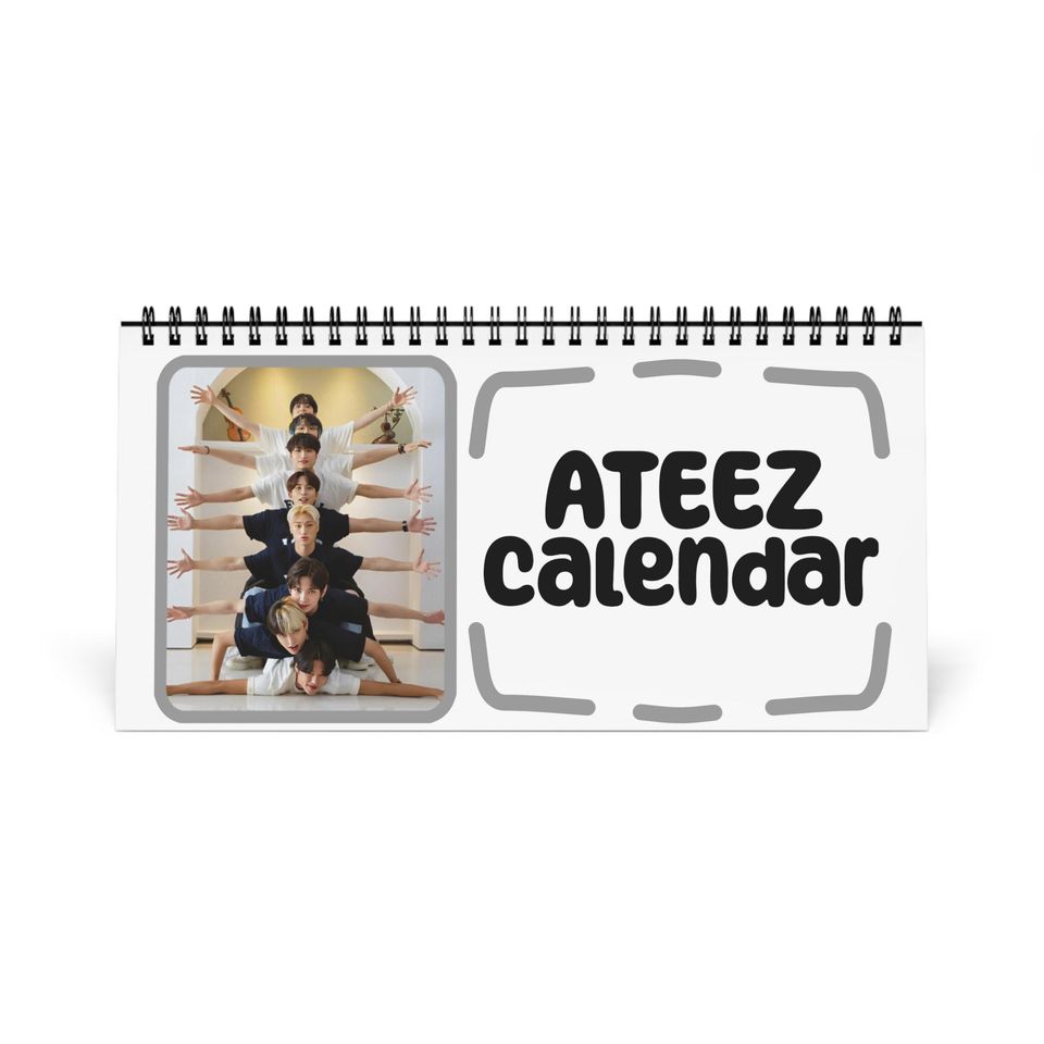 ATEEZ Desk Calendar: Soft Theme, Reusable Any Year