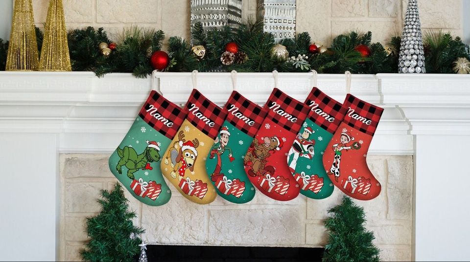 Personalized  Toy Story Christmas Stocking, Disney Characters Stocking