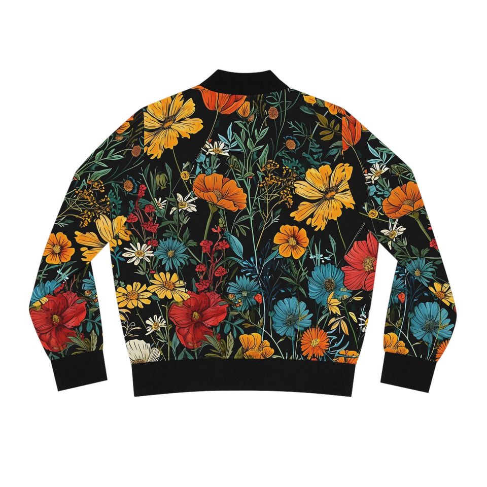 Boho Wildflowers Women's Bomber Jacket (AOP)