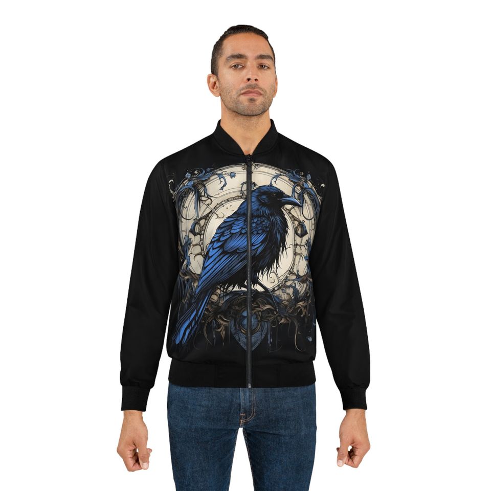 Witchy Goth Crow Men's Bomber Jacket