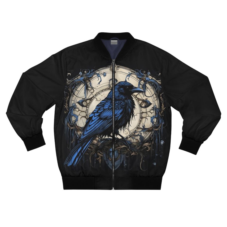 Witchy Goth Crow Men's Bomber Jacket
