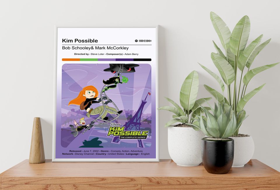 Kim Possible by Triposter, Kim Possible Poster, Disney Channel Art Print