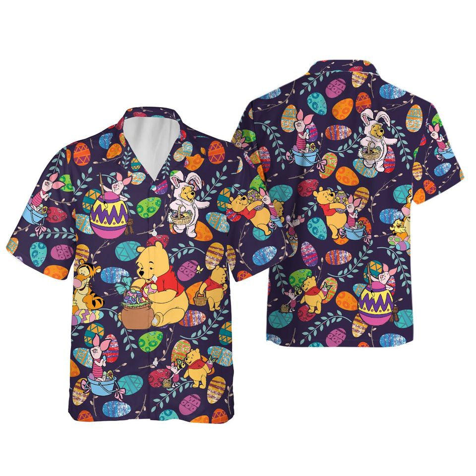 Vintage Disney Easter Hawaiian Shirt Easter Bunny Tropical Shirt