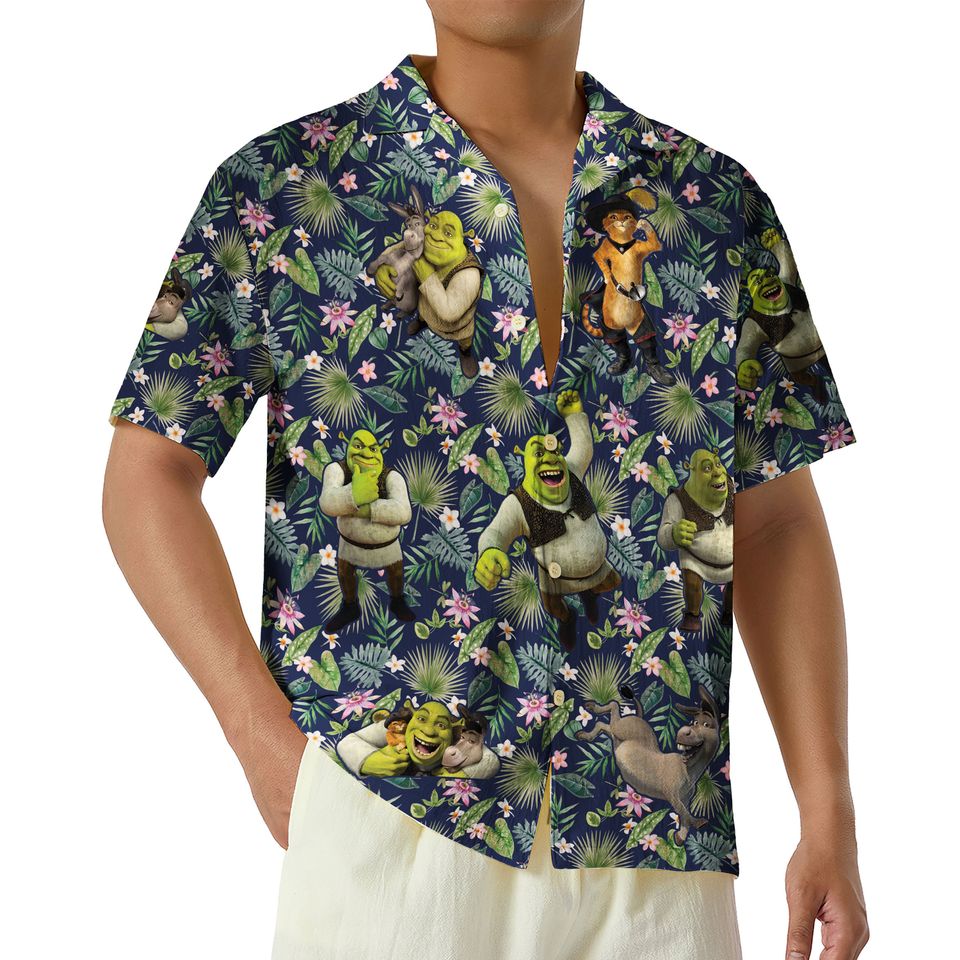 Disney Shrek Can't Today Tropical Hawaiian Shirt