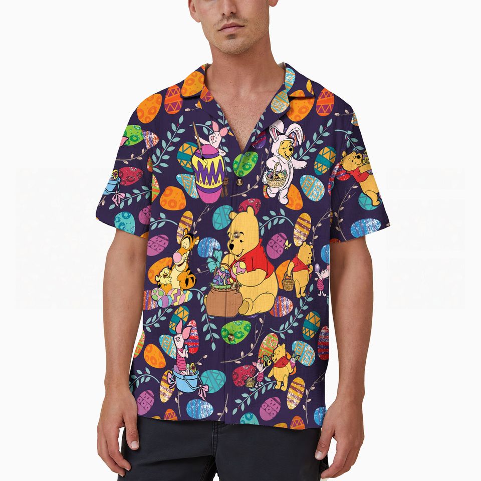 Vintage Disney Easter Hawaiian Shirt Easter Bunny Tropical Shirt