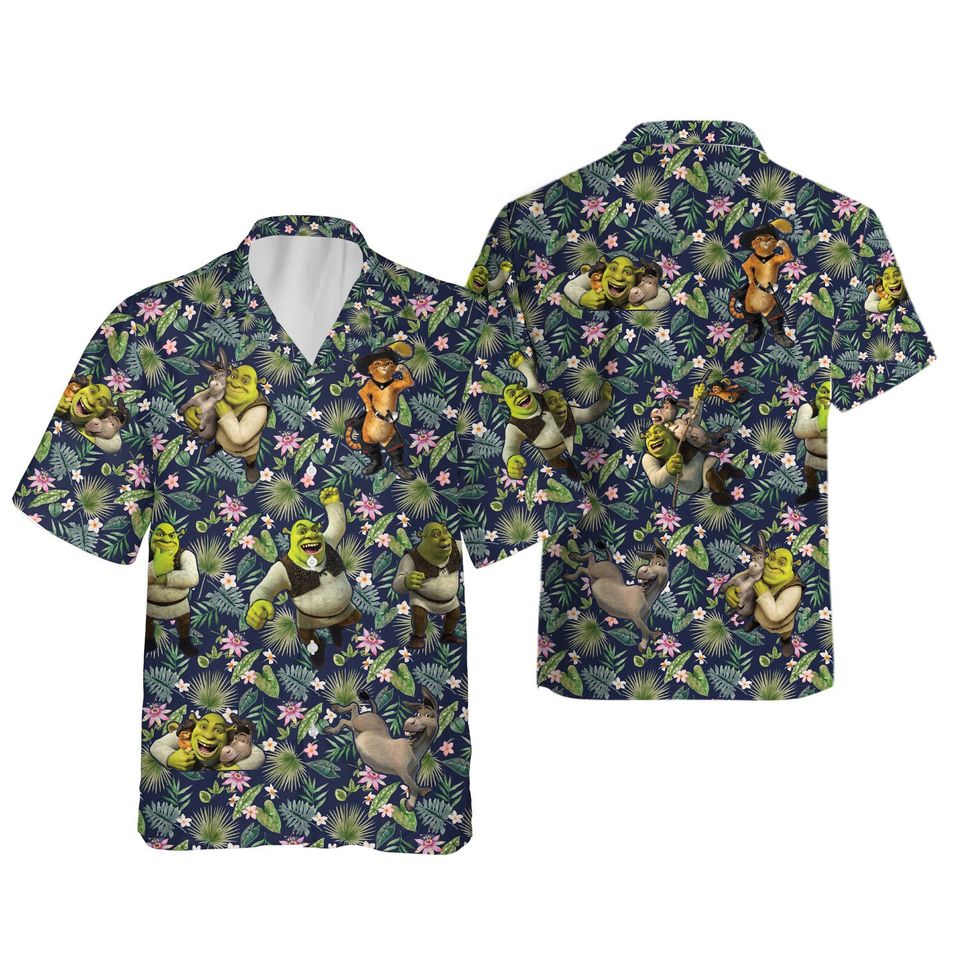 Disney Shrek Can't Today Tropical Hawaiian Shirt