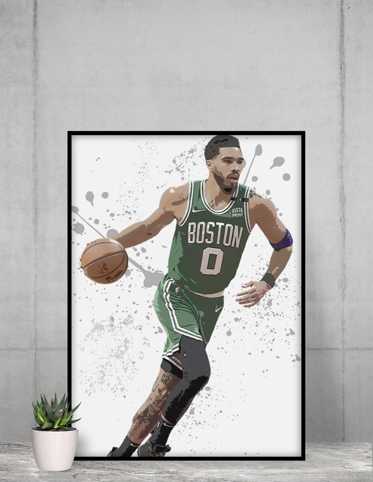 Jayson Tatum Poster,  Wall Art Decor, Best Home Decor Gift