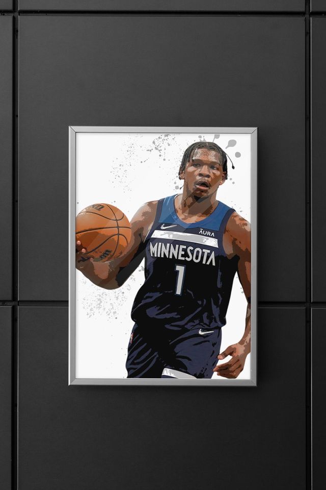 Anthony Edwards Poster,  Wall Art Decor, Best Home Decor Gift