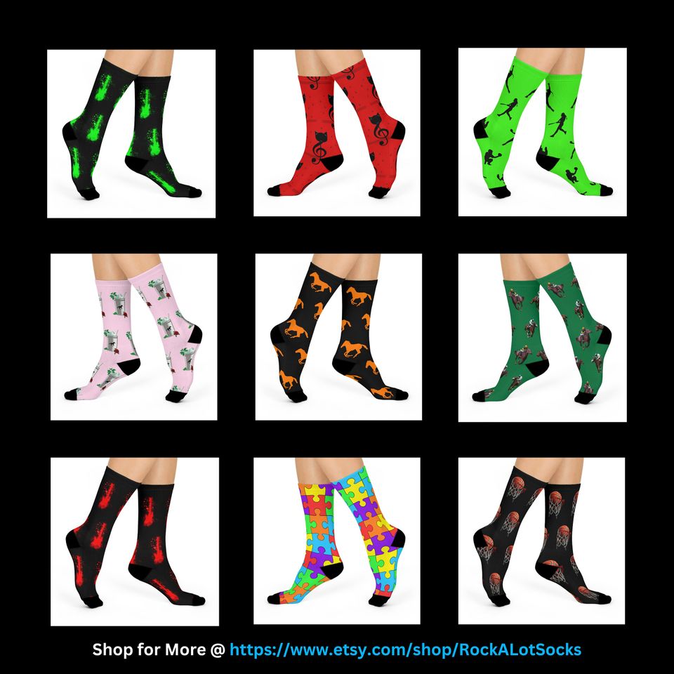 Basketball Crew Socks (Red)