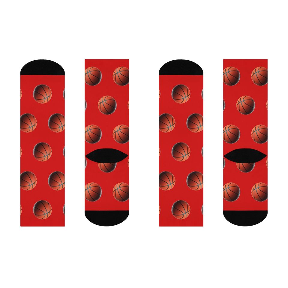 Basketball Crew Socks (Red)