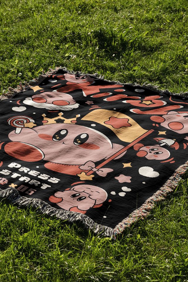 Kirby Woven Cozy Blanket | Gaming