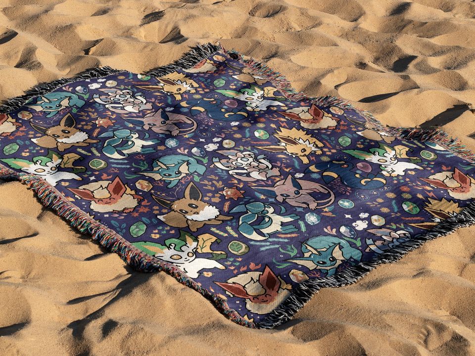 Eeveelution Woven Cozy Blanket | PKM Woven Wall Hanging