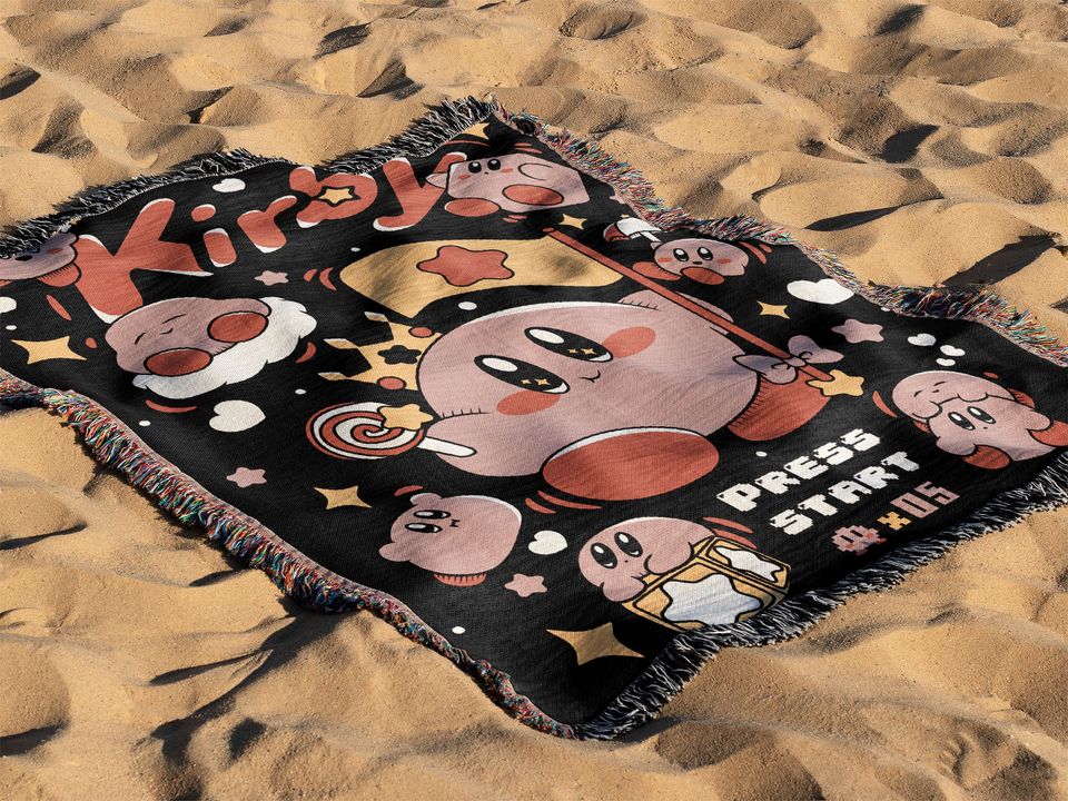 Kirby Woven Cozy Blanket | Gaming